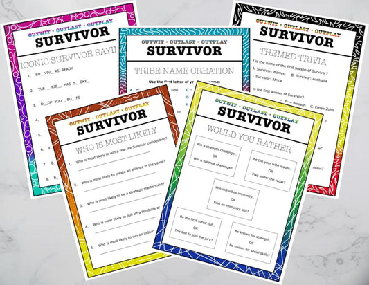 Survivor Games Party Pack