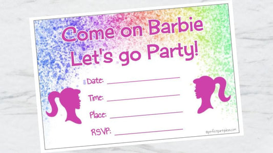 Come on Barbie Let's go Party Invitation