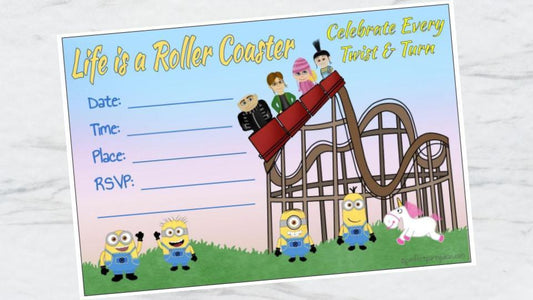 Despicable Me Roller Coaster Invitation