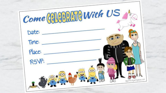 Despicable Me Celebrate Invitation