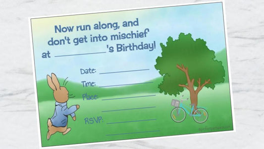 Peter Rabbit Birthday Mischief Invitation