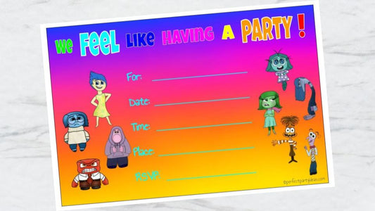 Inside Out "We Feel Like Having A Party" Invitation