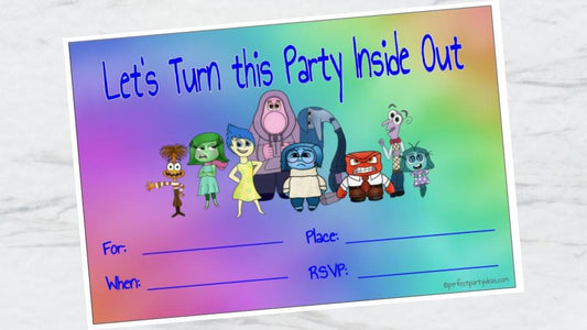 Inside Out Lets Turn This Party Invitation