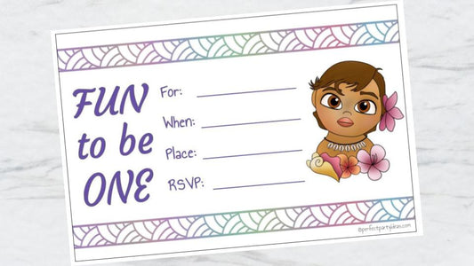 Moana Fun to be One Invitation