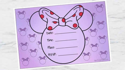 Minnie Mouse Bow Invitation